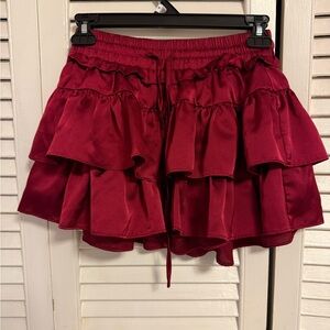 Ruffled Red Skirt